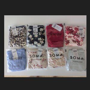 NWT 8 PAIRS SOMA MEDIUM MODERN BRIEF WOMEN UNDERWEAR FULL COVERAGE LACE LOT
